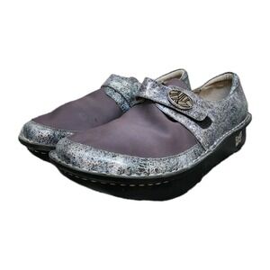 Alegria DEN-735 Slip-On Clogs Size 39 Women's Leather Shoes Moon Shadow